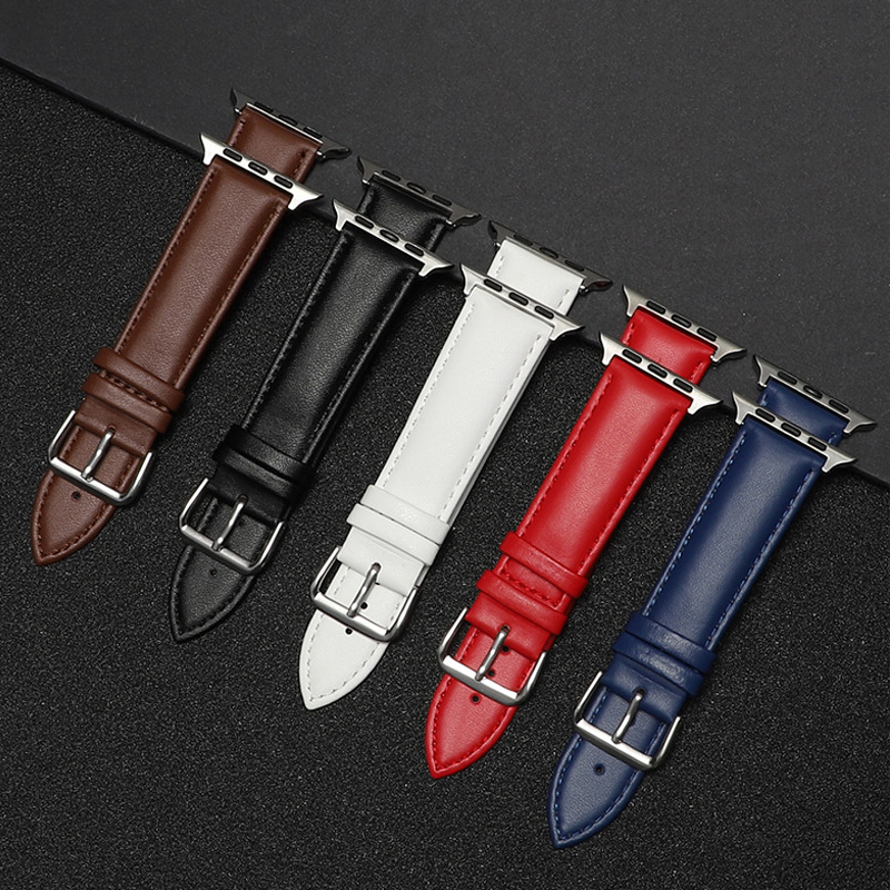 OEM ODM Smart Watch strap Leather watch band 20mm 22mm leather for apple watch strap