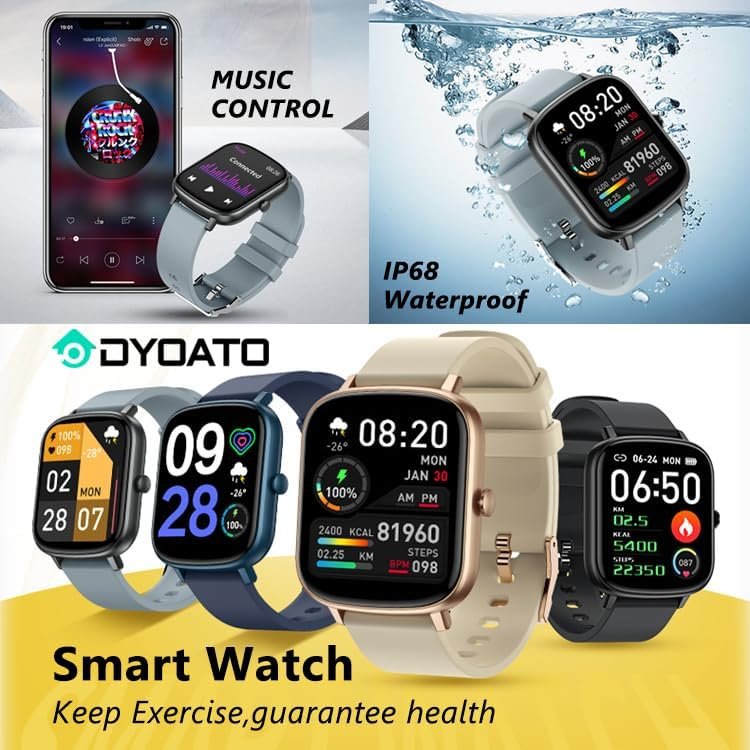Smart Watch for Men Women with Bluetooth & Receive Message Smart Watch Compatible Android iOS