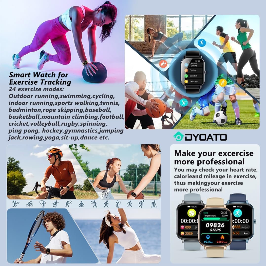 Smart Watch for Men Women with Bluetooth & Receive Message Smart Watch Compatible Android iOS