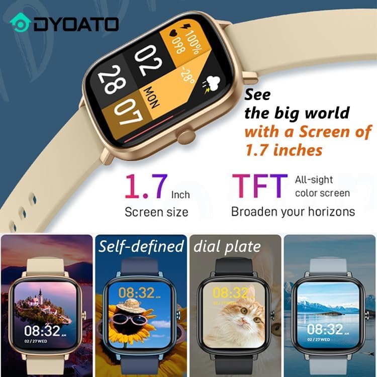 Smart Watch for Men Women with Bluetooth & Receive Message Smart Watch Compatible Android iOS