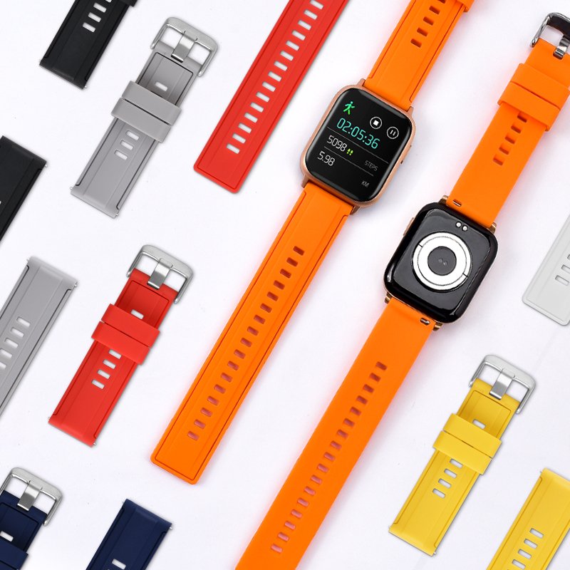 18 20 22MM 8 colors Ready To Ship Sport Smart Watch Straps Silicone watch Band For Smart Watch