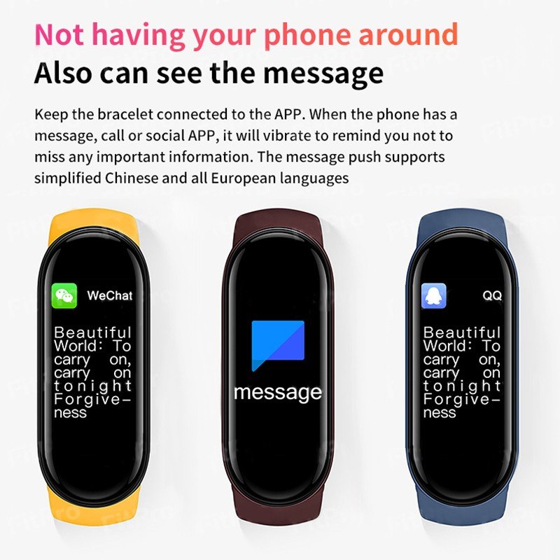 New Smart Watch M6 Smart Bracelet Mi Band Inteligente Pulseira 0.96 TFT Waterproof Fitness tracker Smart Wristband Watch