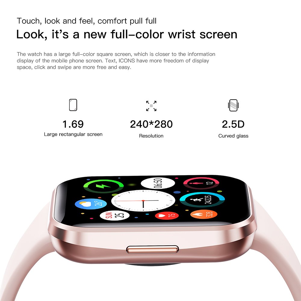 Q23 1.69'' Health monitor Relojes inteligentes Smartwatch 2024 Hombre Mujer Montres intelligentes Men Sports Fashion Smart watch