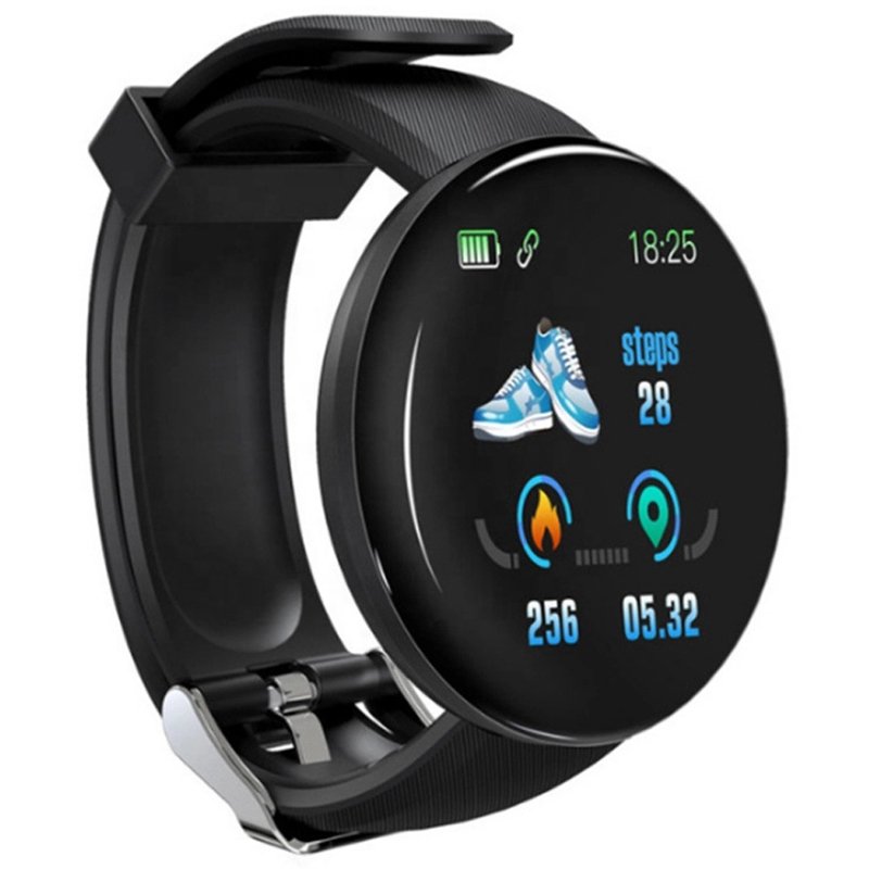 new arrivals d18 bt bracelet whole sale smart watch 1.3 inch round screen heart rate blood pressure waterproof smartwatch 116