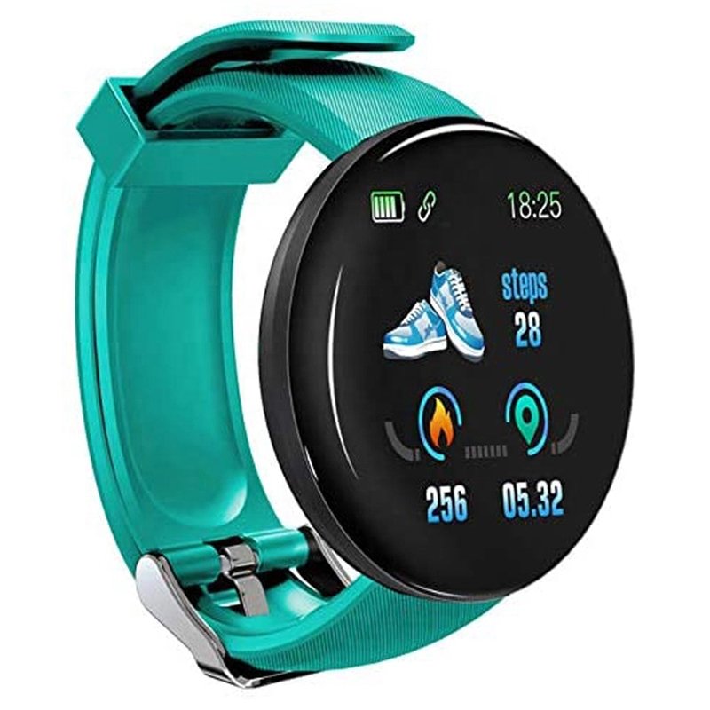 new arrivals d18 bt bracelet whole sale smart watch 1.3 inch round screen heart rate blood pressure waterproof smartwatch 116