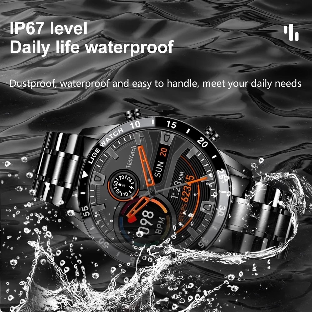 BW0189 LIGE 2022 New Smart Watch Men Call IP67 Waterproof Full Touch Screen Smartwatch For Android IOS Sports Fitness Tracker