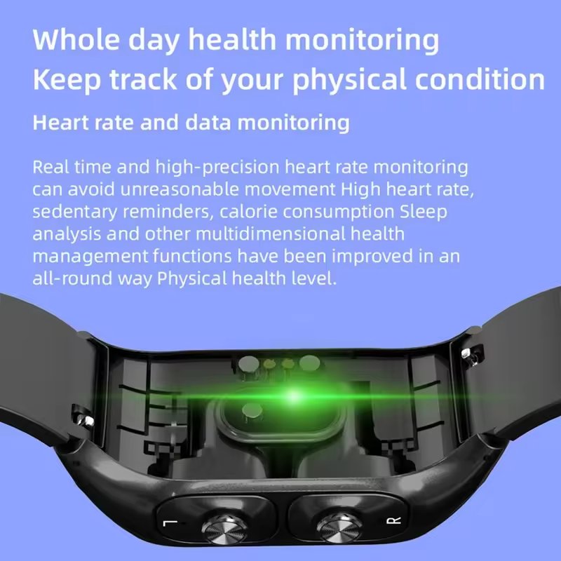 N8 Newest Bt Dual Calling Earbuds 2 In 1 Tws Earphone Smart Bracelet Smart Watch With Earphone
