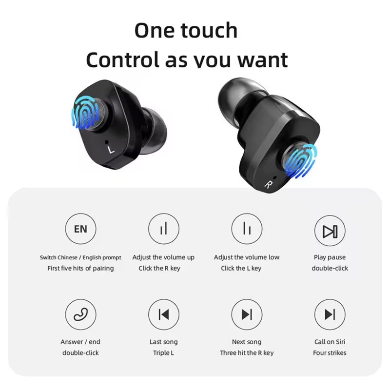 N8 Newest Bt Dual Calling Earbuds 2 In 1 Tws Earphone Smart Bracelet Smart Watch With Earphone