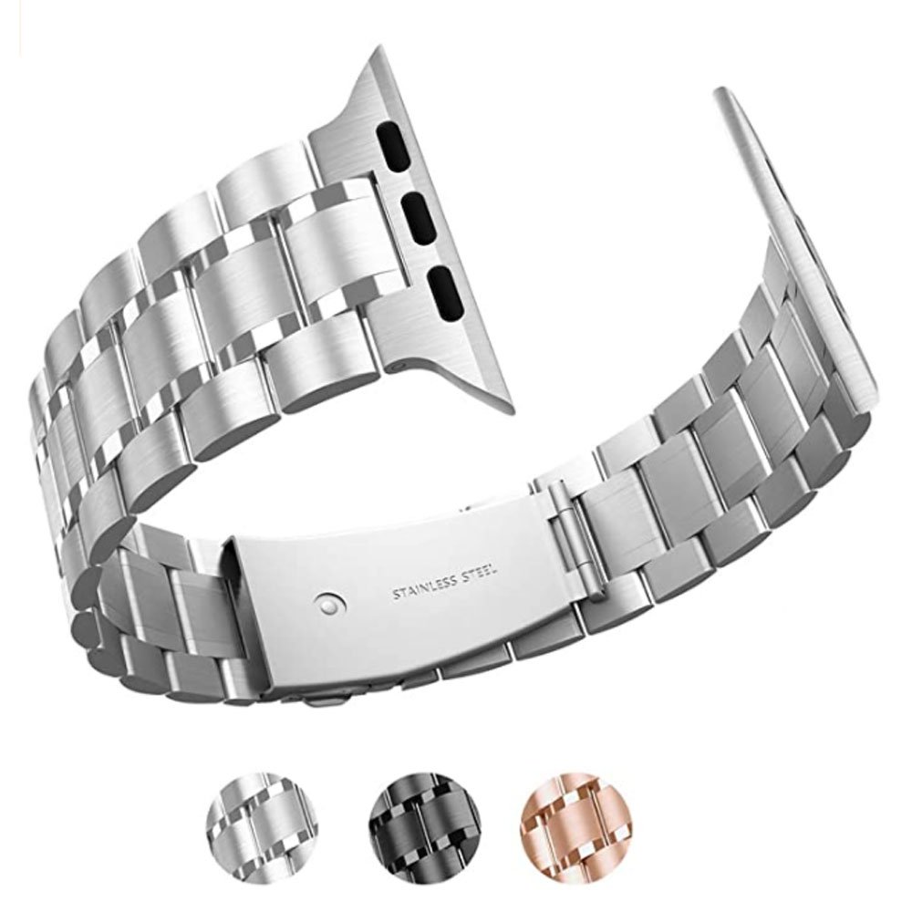 KeepWin Luxury Solid 304 Steel Watch Band Wristband Polishing Smart Watch Band Belt Strap for Apple 9 8 7 6 5 4 3 2 1 Series