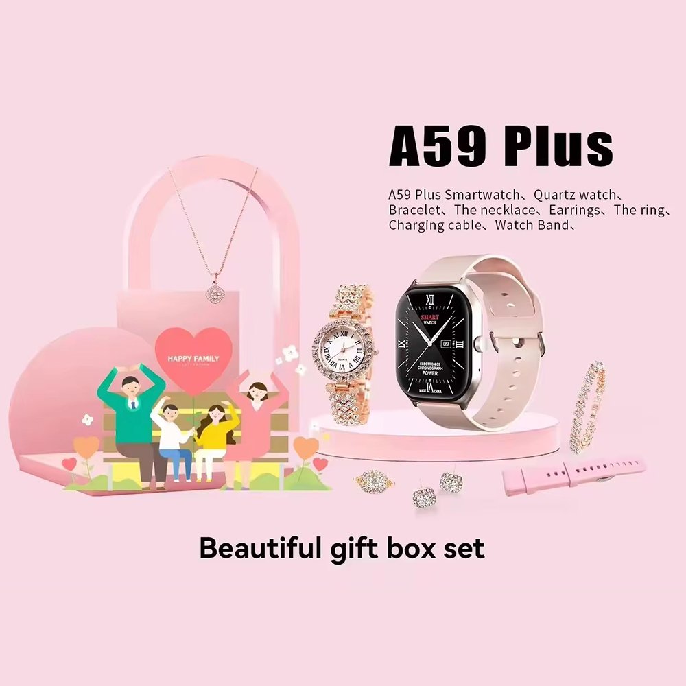 2024 xztion Fashion Smart Watch For Women A59 plus Digital Smart Watch 2024 with Outdoor Heart Rate Tracker Touch Screen