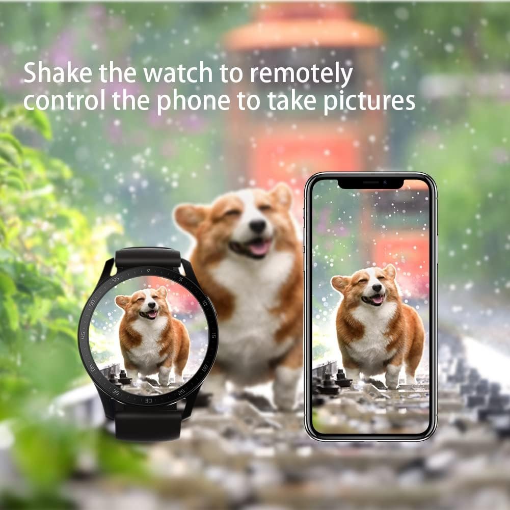 2 in 1 Smart Watch with Earbuds 1.28" Screen Sports Fitness Tracker Blood Pressure Heart Rate Monitor for Android Phones