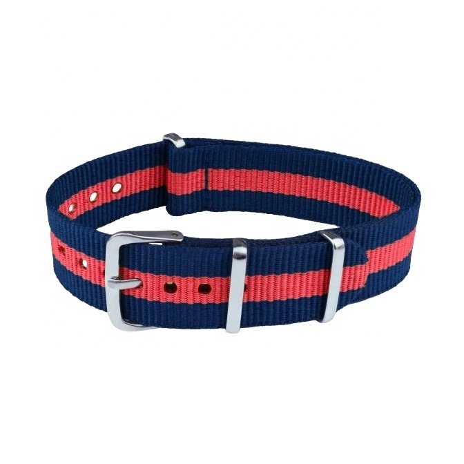 Nylon Straps N5 Blue Red Water Resistant Watch Bands Bracelet 18 - 22 mm Smart Watch Bands & Accessories Wristband