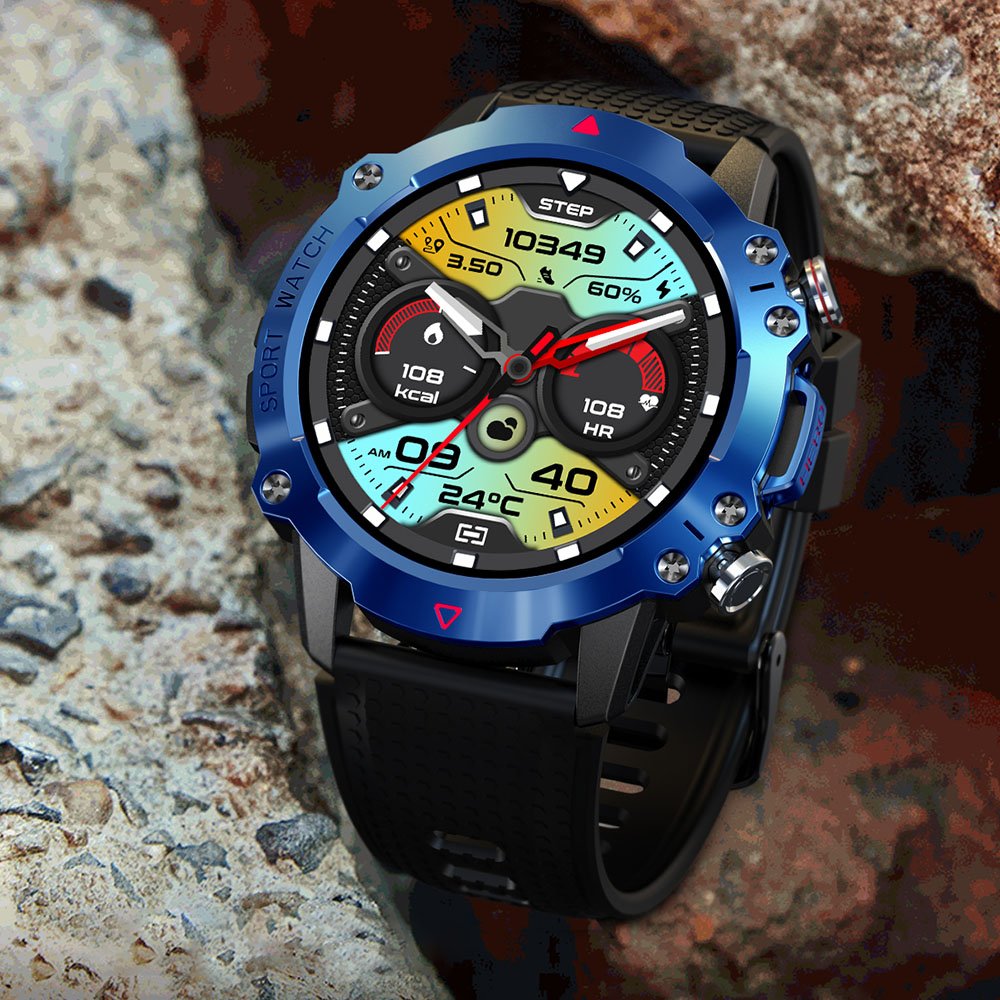 2023 Sports watch for men wholesale BT call smart bracelet KR10 1.39 inch OEM smart watch camouflage strap optional