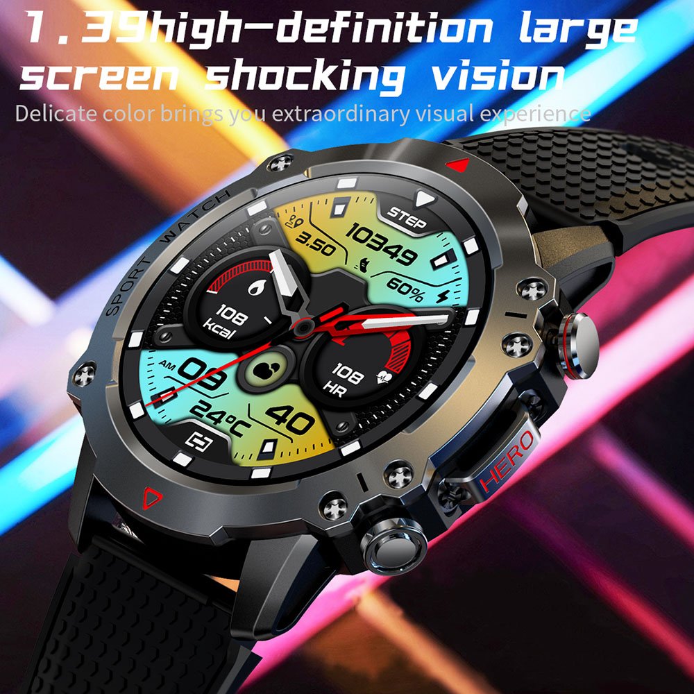 2023 Sports watch for men wholesale BT call smart bracelet KR10 1.39 inch OEM smart watch camouflage strap optional