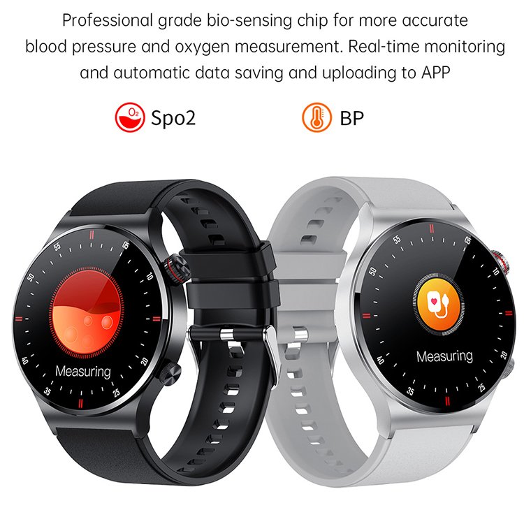HD Large Screen Alarm Incoming Call Remote Camera Multicolor Optional Sports Data QW33 ECG PPG Monitoring Smart Watches