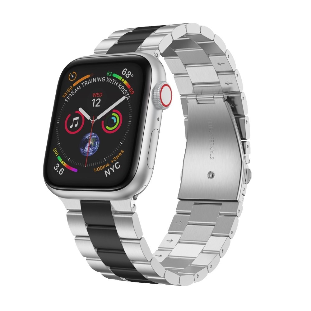 For Smart band Stainless Steel Metal smart watch Strap for 40mm 44mm strap replacement Overseas location drop shipping