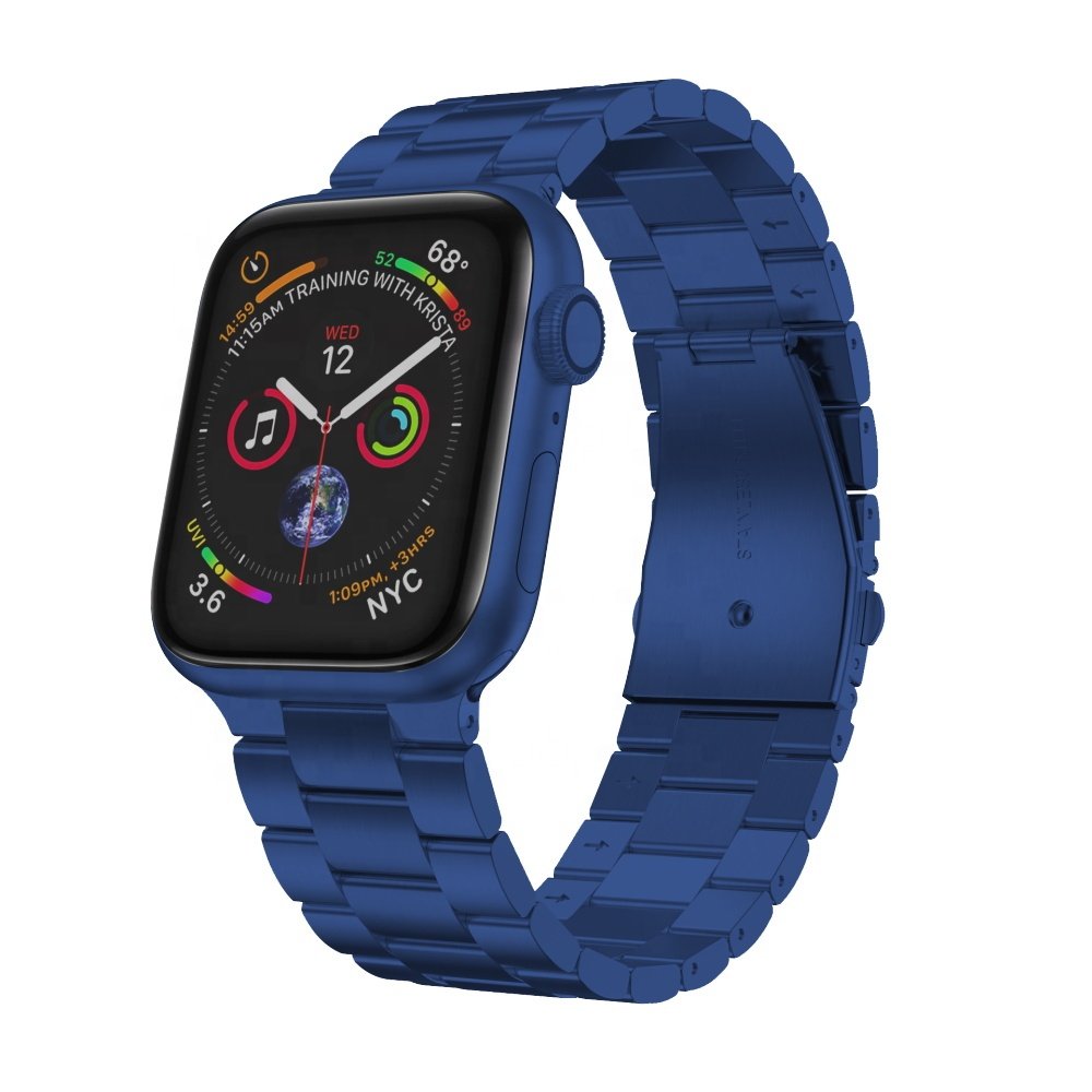For Smart band Stainless Steel Metal smart watch Strap for 40mm 44mm strap replacement Overseas location drop shipping