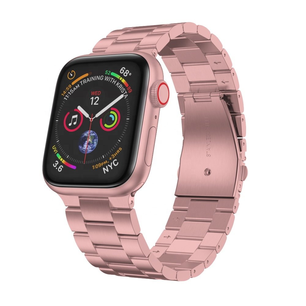 For Smart band Stainless Steel Metal smart watch Strap for 40mm 44mm strap replacement Overseas location drop shipping