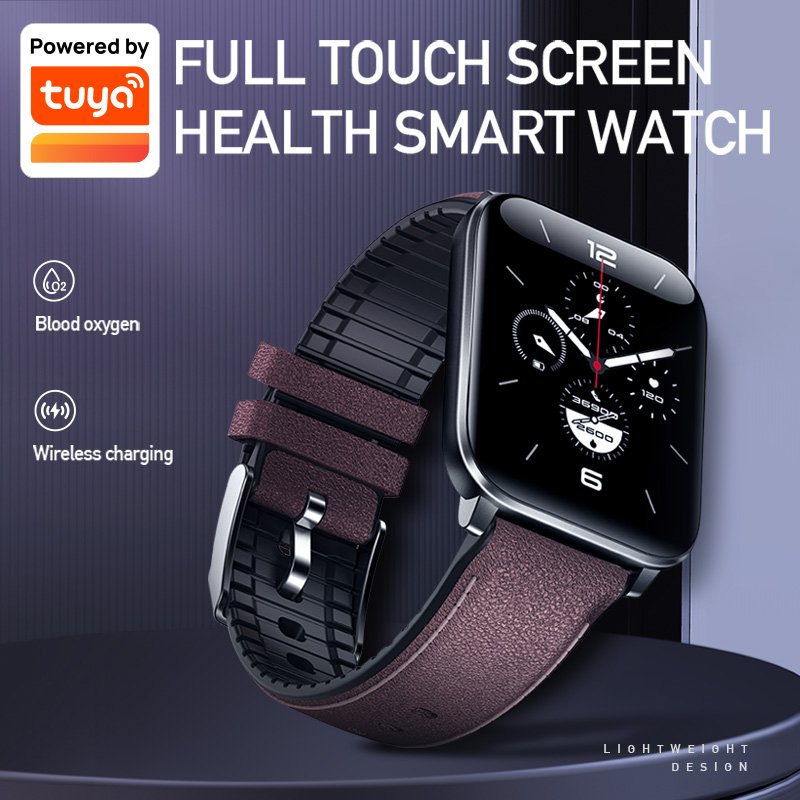 Tuya App Sleep Heart Rate Blood Oxygen Blood Pressure Body Temperature Display 2021 Smart Watch GT5S