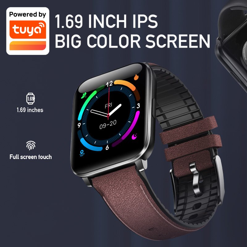 Tuya App Sleep Heart Rate Blood Oxygen Blood Pressure Body Temperature Display 2021 Smart Watch GT5S