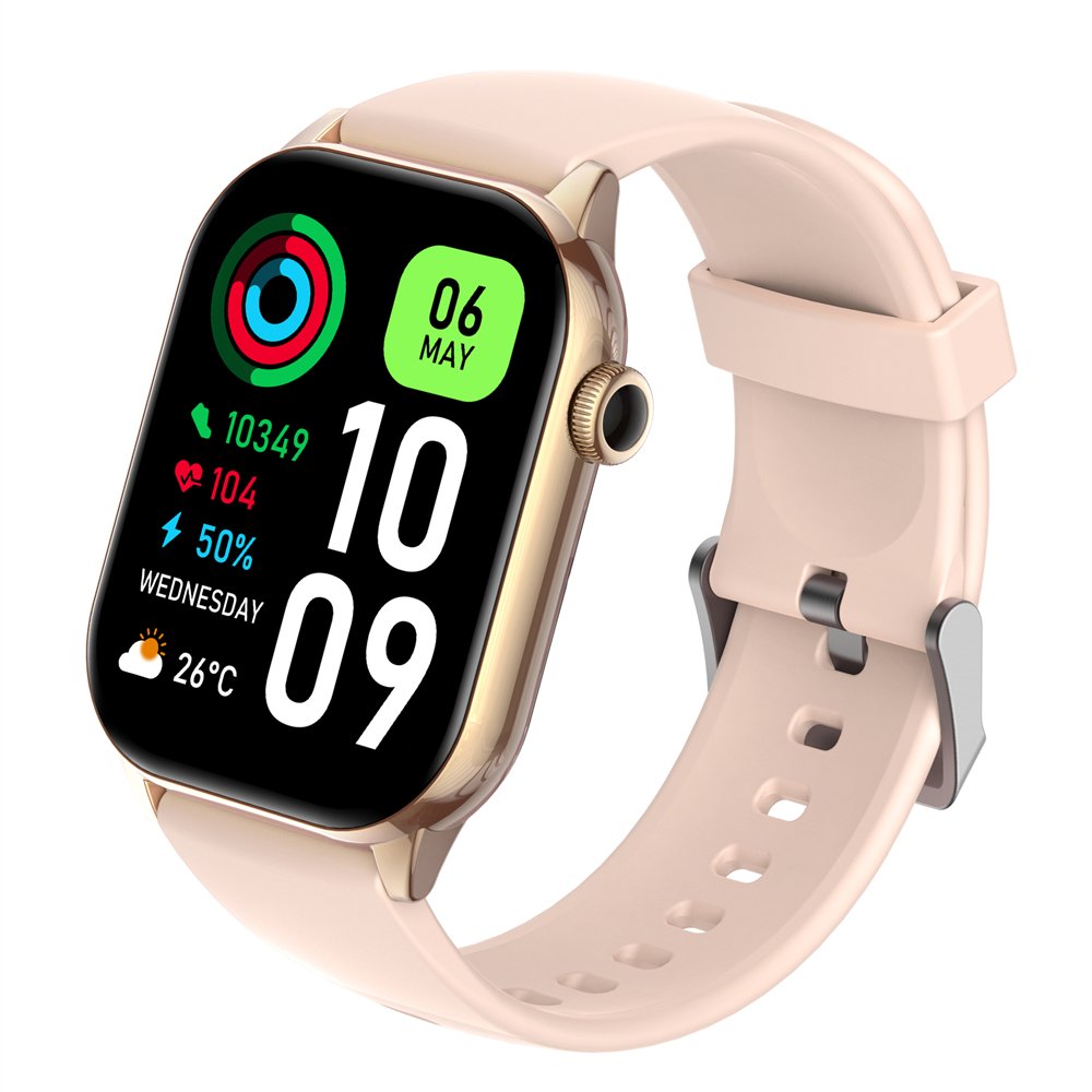 New EW01 Smartwatch Big Screen BT Call IP68 Waterproof Heart Rate Fitness Tracker DaFit APP Smart Watch