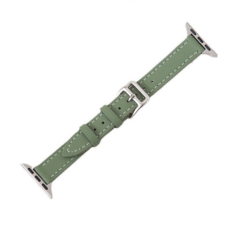 Fine Strap Smart Watch Strap Cow Leather Sport Women for Apple Watch 8 Head Layer Opp Bag Fashion Light Weight Watchband Leather