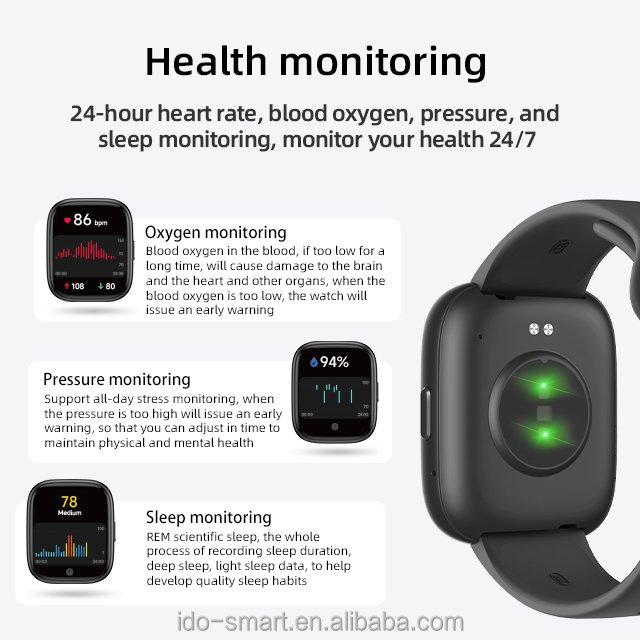 2024 IDW26 Premium 1.83"HD TFT+LCD Fashion Smart watch Health Tracker Multi-sport BT Call&Answer IP68 waterproof for iSO&Android