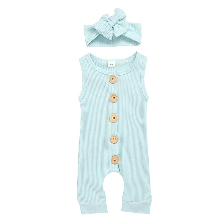 Bulk in wholesale kids boutique clothing new arrivals rompers baby clothes cotton newborn baby rompers with button 2 pieces