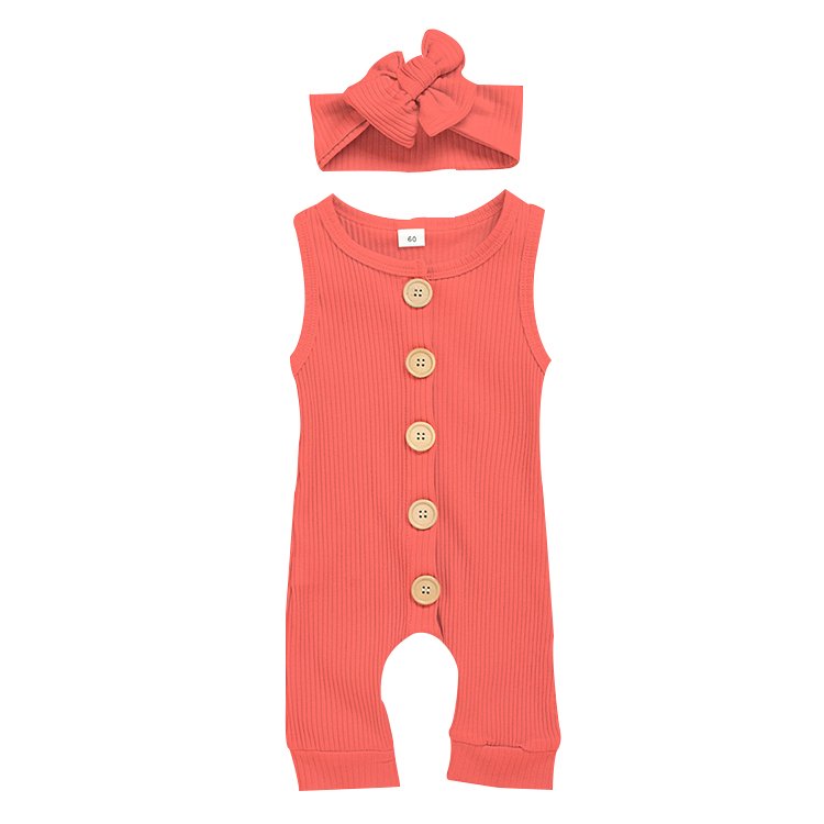 Bulk in wholesale kids boutique clothing new arrivals rompers baby clothes cotton newborn baby rompers with button 2 pieces