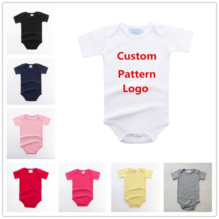 Babies Clothes Custom 100% Combed Cotton Long Sleeve Snap Button Baby Bodysuit Plain Baby Rompers