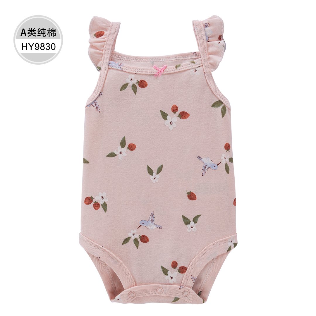 Growprint factory price customization ODM OEM Baby rompers Summer Sleeveless baby onesie