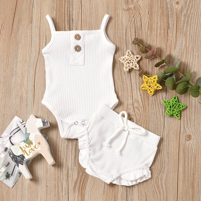 custom baby rompers wholesale newborn baby cute rompers set pure color ribbed 100% cotton romper baby girl clothes