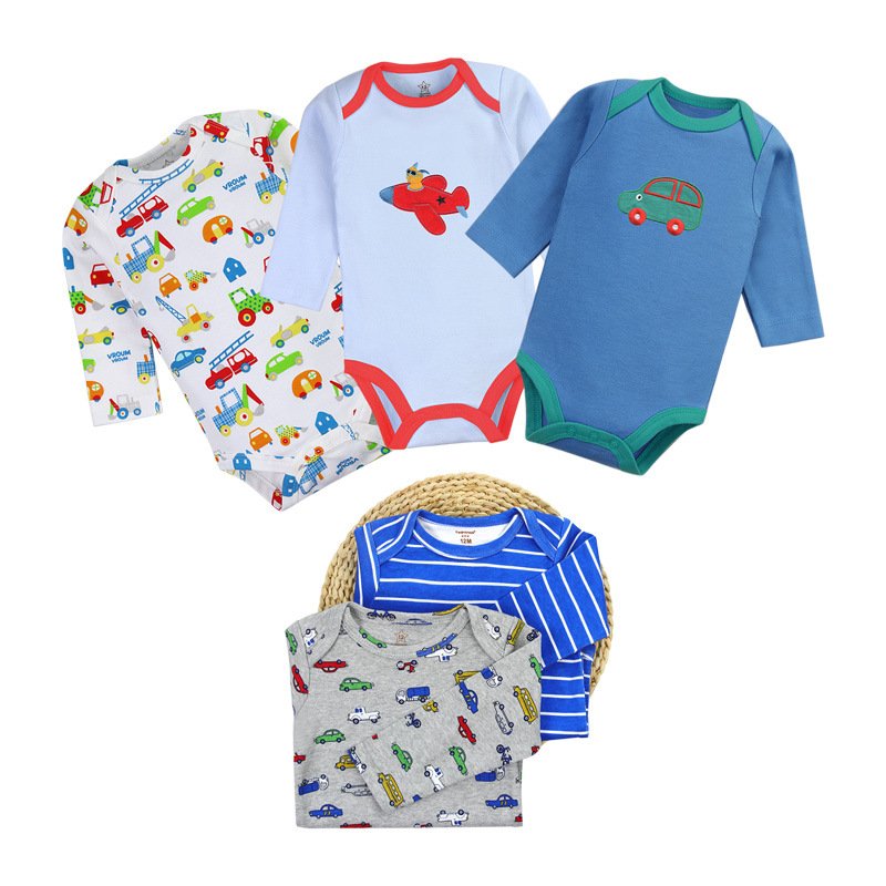 Custom Clothing Set Baby Clothes Cartoon Pattern Ha Clothes A Class Four Seasons Long Sleeve Clothes Random Cotton Baby Romper