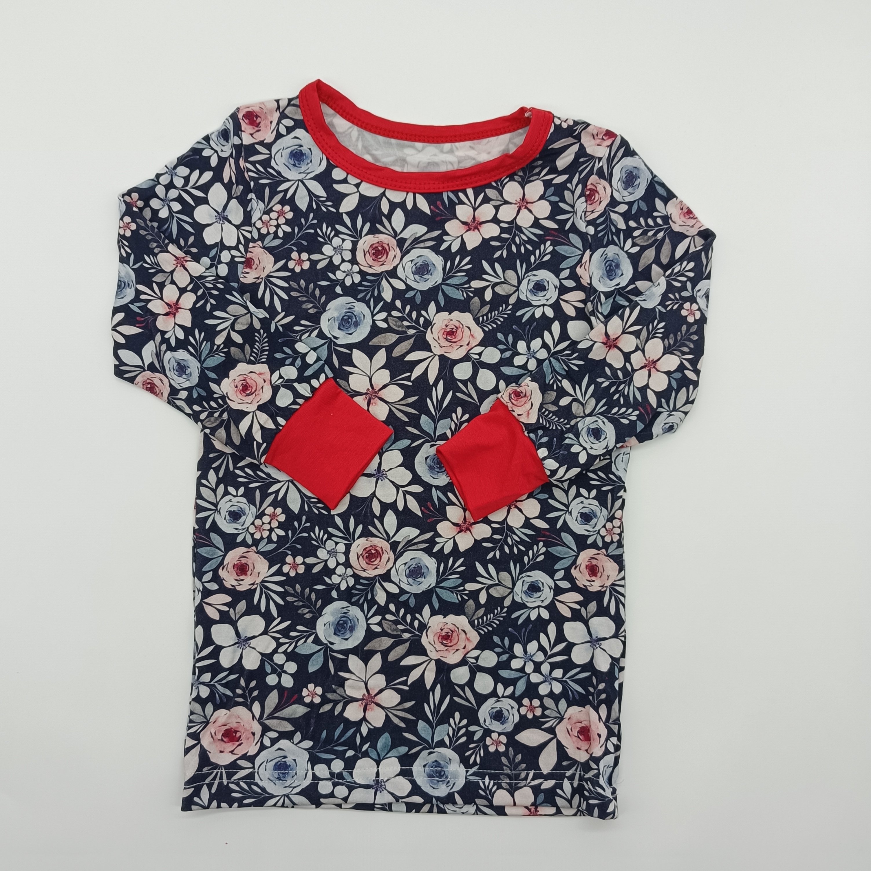 Baby cotton clothes print bamboo long-sleeved zipper kids jumpsuit 2pcs