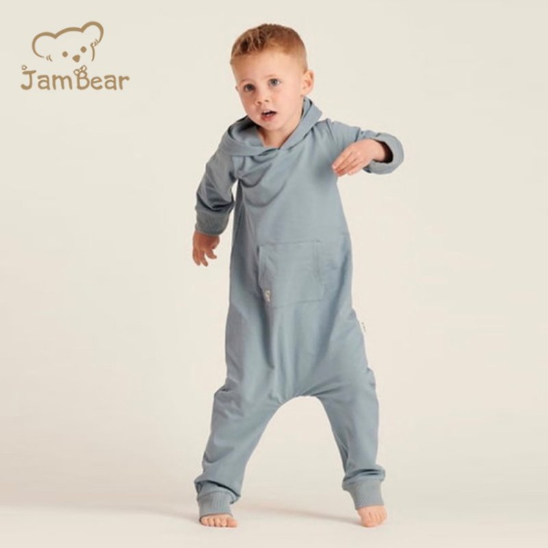 Organic Baby Sleeper cotton toddler hooded Long Sleeve baby hoodie romper baby onesie with zipper newborn sleep suit jumpsuit