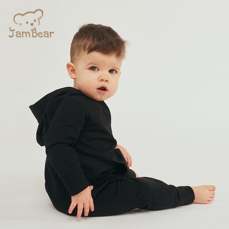 Organic Baby Sleeper cotton toddler hooded Long Sleeve baby hoodie romper baby onesie with zipper newborn sleep suit jumpsuit