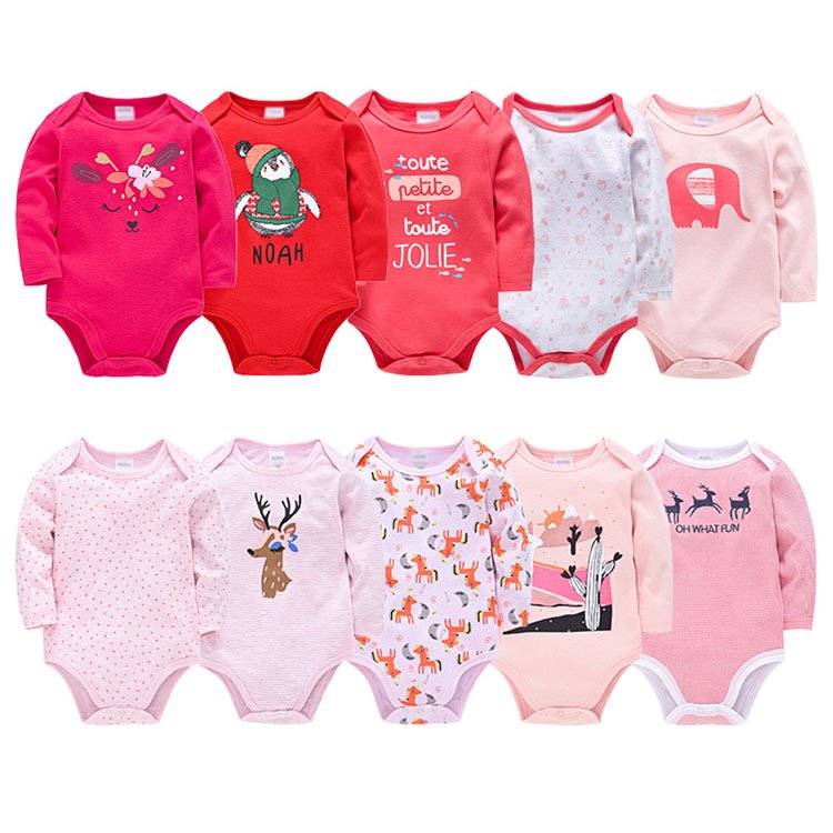 Organic Cotton Newborn Girl Clothes Bodysuit Ropa Mameluco De Vetement Barboteuse Bebe 100% Coton Long Sleeve Baby Boy Romper