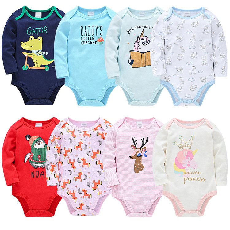 Organic Cotton Newborn Girl Clothes Bodysuit Ropa Mameluco De Vetement Barboteuse Bebe 100% Coton Long Sleeve Baby Boy Romper