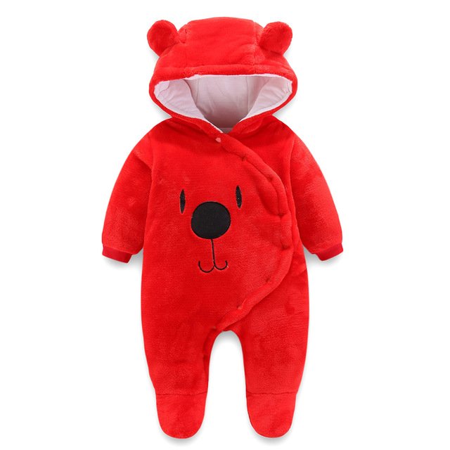 WUDIMIQI Winter Fleece Baby Rompers Long Sleeve Newborn Coat Jumpsuit Baby Clothes Boy Girl Clothing Soft Infant