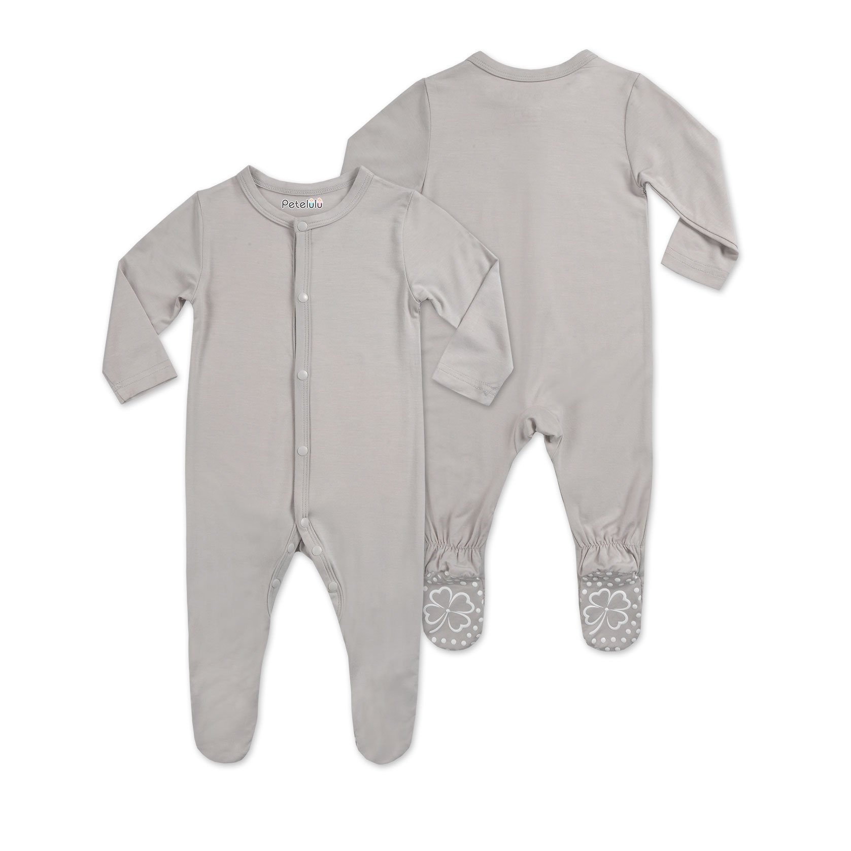 Baby Pajamas Romper Cotton Long Sleeve Buttons Baby Romper Plain Footie Pajamas Bamboo Pajamas Baby Soft Bamboo Full OEM Service