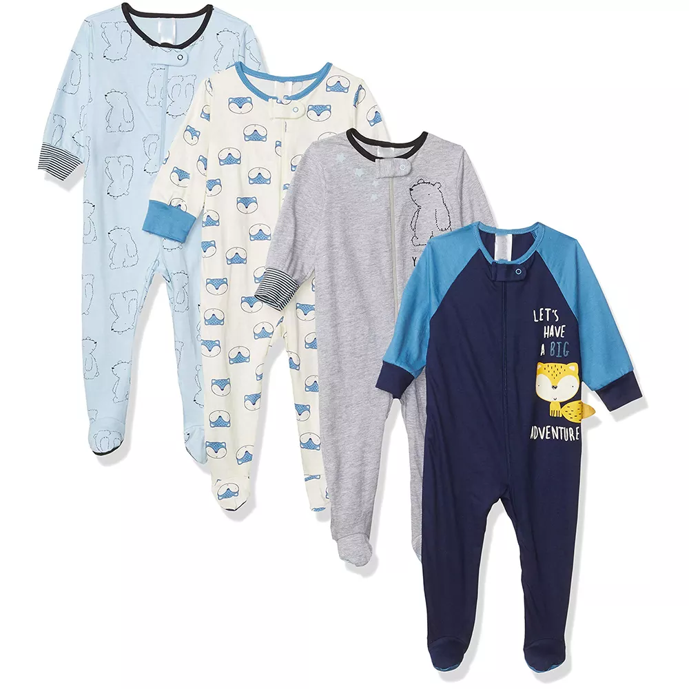 ChuchuPuff Factory Amz hot selling custom wholesale baby rompers eco-friendly kids cotton jumpers one-piece footie overalls
