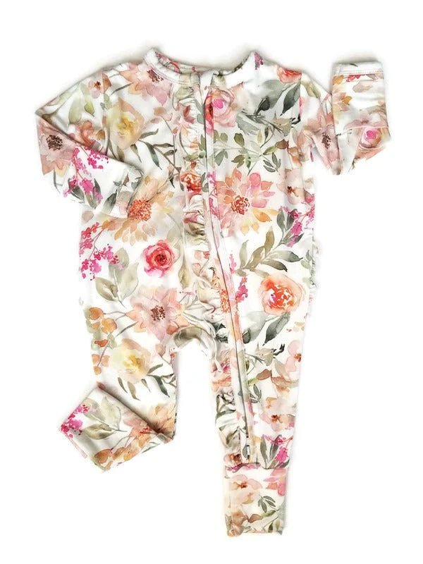 custom bamboo baby bodysuit clothing print long sleeve romper little sleeply