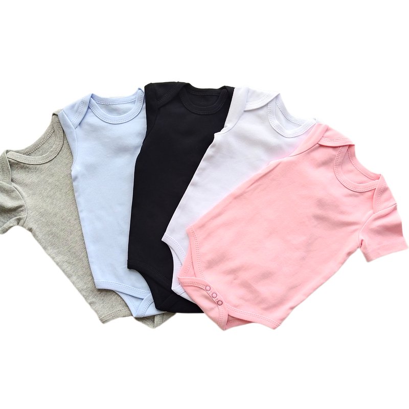 wholesale newborn Baby clothes Gots organic cotton newborn baby pajamas customized logo baby girl romper infant bodysuit