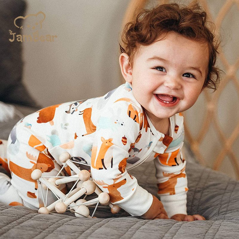 organic cotton and modal baby romper eco-friendly baby rompers long sleeve kids clothes manufacturer Organic girls Clothes