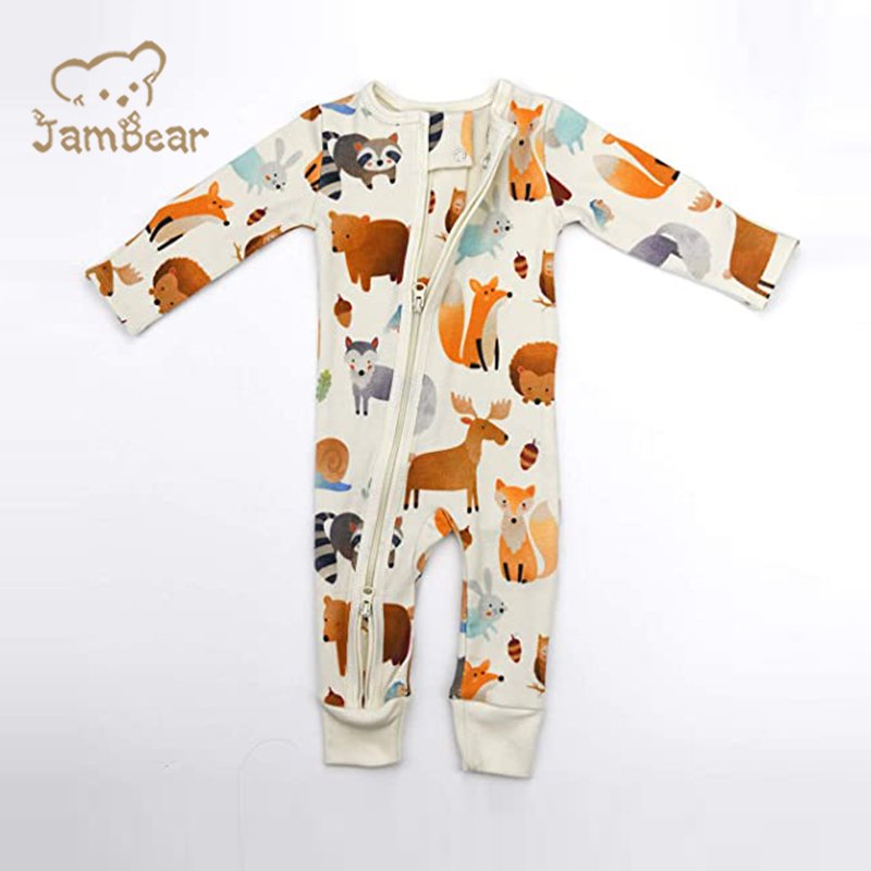 organic cotton and modal baby romper eco-friendly baby rompers long sleeve kids clothes manufacturer Organic girls Clothes
