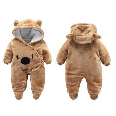 Wholesale Lovely Thick Solid Baby Winter Thick Rompers
