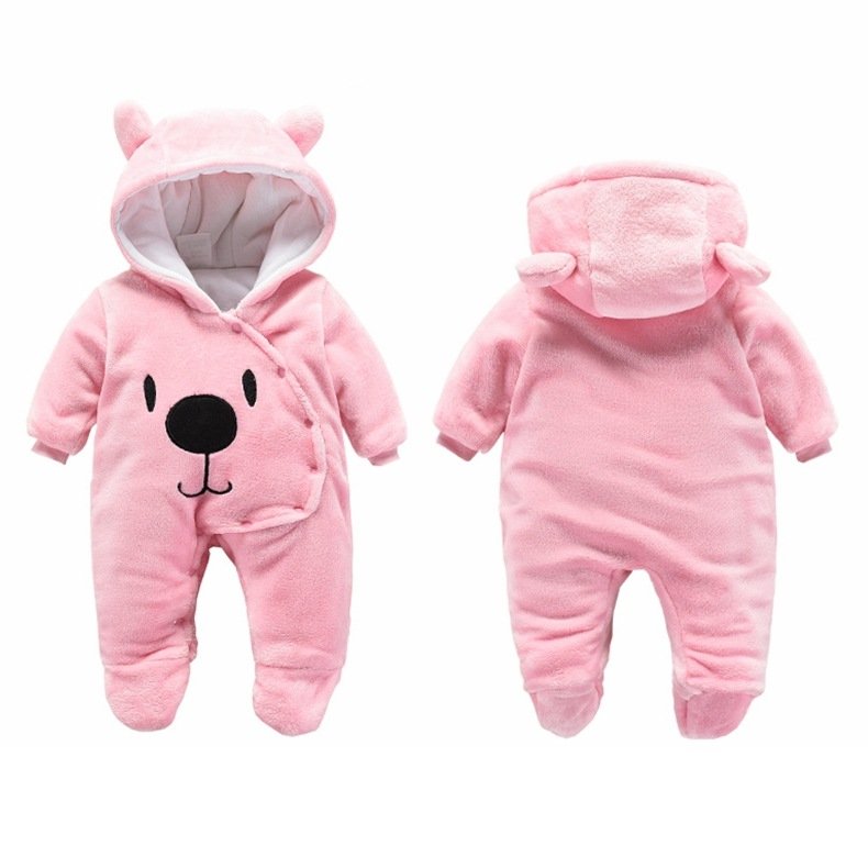 Wholesale Lovely Thick Solid Baby Winter Thick Rompers