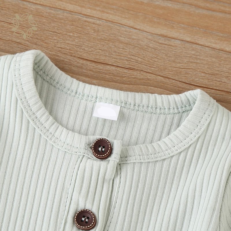 Organic cotton ribbed baby romper eco friendly short sleeve ribbed summer onesie sustainable infants rompers