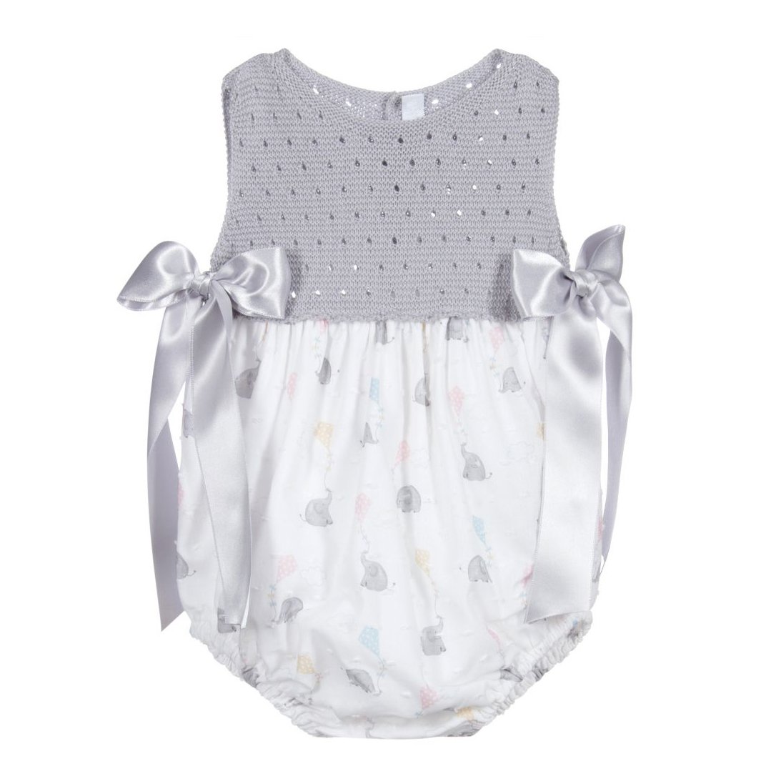 Customized Brand Boutique Sweater combine floral print fabric romper For Kids Baby Clothes Baby Clothing Romper