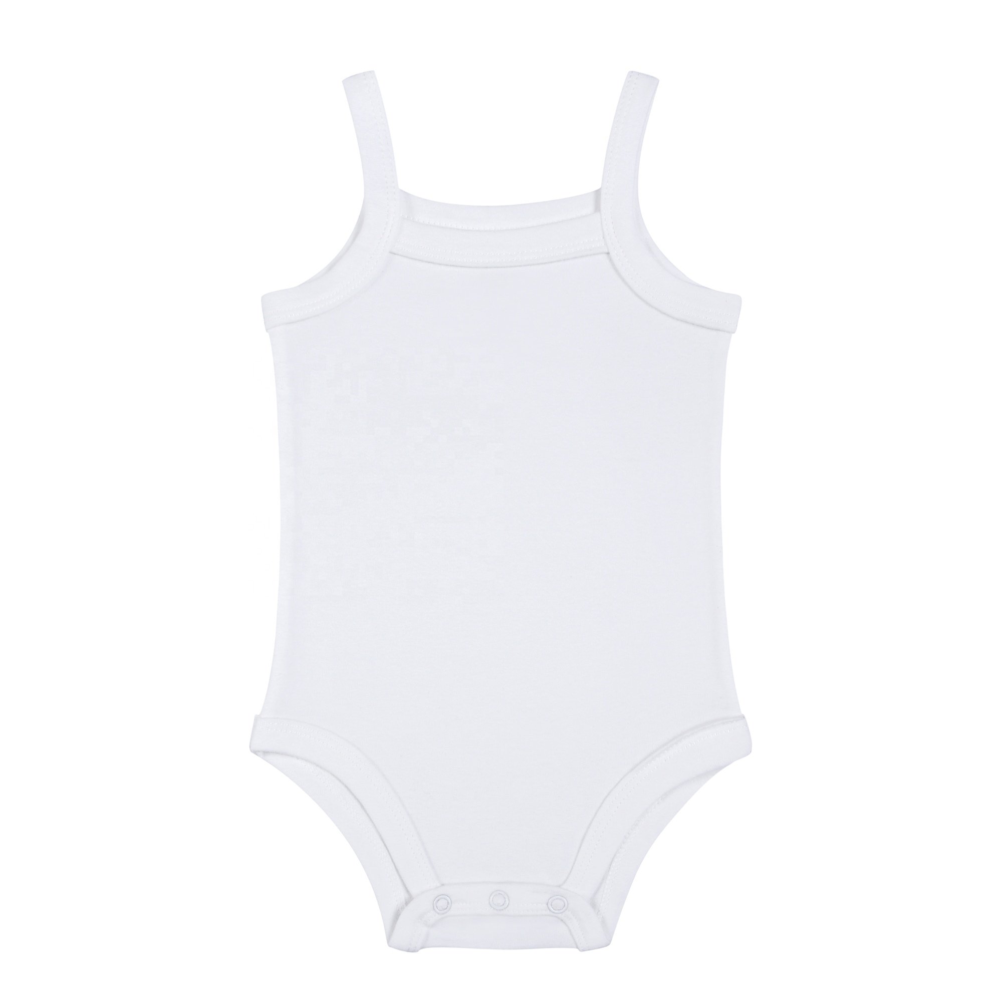 Customized printed logo labels pattern cotton sleeveless baby romper bodysuit 5 piece white blank girls onesie